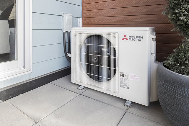 Energy-efficient Mitsubishi Electric HVAC system for home comfort.